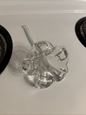 Princess House Clear Glass Flower Accent Stem